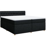 vidaXL Box spring postelja z vzmetnico črn 200x200 cm blago, (21309476) | Shoptok.si