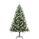  Umjetna jelka s pantenom i pahuljicama Zelena i bijela 180 cm | shoptok.hr