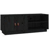 TV ormarić crni 105 x 34 x 40 cm od masivne borovine | Eponuda.com