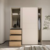 CARRYHOME OMARA Z DRSNIMI VRATI, barve hrasta, peščene barve | Shoptok.si
