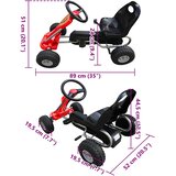  Go Kart Auto s Pedalama Crveni | shoptok.hr