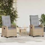  Vrtna stolica 2 pcs Bež i svijetlo siva 56 x 60 x 112 cm | shoptok.hr