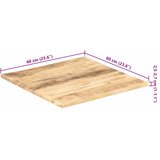 Stolna ploča od masivnog drva manga 25 - 27 mm 60 x 60 cm | shoptok.hr