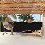 vidaXL Zložljiva stranska tenda za teraso 140x500 cm črna Cene