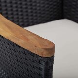 vidaXL 5-dijelni vrtni blagovaonski set poliratan i drvo bagrema crni | shoptok.hr