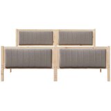  Okvir kreveta Smeđa i taupe 180 x 200 cm Masivna borovina | shoptok.hr