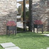 vidaXL vrtne sadilice 2 kom sive 50 x 50 x 70 cm od masivne borovine | shoptok.hr