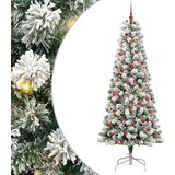 Umjetno božićno drvce s nogom s stalakom Zelena i bijela 240 cm | Eponuda.com