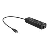 Lindy 43249 sučelje čvorišta USB 3.2 Gen 1 (3.1 Gen 1) Type-C 5000 Mbit/s Crno | Shoptok.si