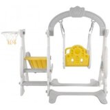  MamaKids ljuljačka s toboganom za djecu, sivo roza 170 cm | shoptok.hr