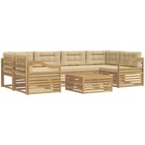  Set vanjskih sofa 7 kom. Bijela i bež Poliester | shoptok.hr
