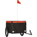  Teretna prikolica za bicikl crno-narančasta 45 kg željezna | shoptok.hr