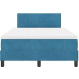vidaXL Box Spring Postelja z Blazino Temno Modra 120x200 cm Žamet, (22051066) | Shoptok.si
