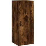  Visoka komoda dimljeni hrast 34,5x34x180cm konstruiranog drva Slike