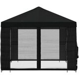  paviljon s bočnim stranama 4 × 3 m crna poliester i čelik | Eponuda.com