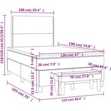 vidaXL Krevet s oprugama i madracem smeđesivi 120 x 190 cm od tkanine | shoptok.hr