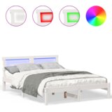 vidaXL krevetna konstrukcija bijelo 135 x 190 cm čvrsta borova drva | shoptok.hr