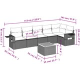  7-dijelni set vrtnih sofa sivi od poliratana | shoptok.hr
