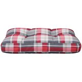 vidaXL Blazina za kavč iz palet rdeč karo vzorec 60x40x12 cm | Shoptok.si