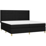  S oprugama i madracem crni 200x200 cm od tkanine | shoptok.hr