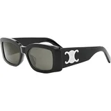 Maxi Triomphe Black Rectangular Sunglasses - ONE SIZE (53)