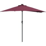 vidaXL Vrtni dežnik Bordo rdeča 294 x 150 x 223 cm blago | Shoptok.si