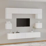 The Living Store Komplet TV omaric 8-delni bel konstruiran les - Komplet TV Omaric, (21374778) | Shoptok.si