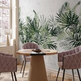  Foto tapeta - Jungle and green plume - large tropical leaves on a white background 300x210 | shoptok.hr