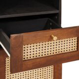 vidaXL Strani šal s predalom s polico s shranjevanjem z vrati Rjava 38 x 33.5 x 160 cm | Shoptok.si