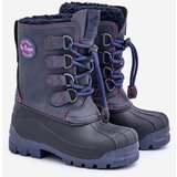 Lee Cooper High Warm Children's Snow Boots With Drawstring Navy | Shoptok.si