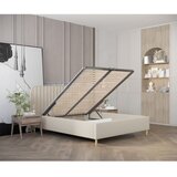 Maison de Rêve Bež tapecirani bračni krevet s prostorom za odlaganje s podnicom 120x200 cm Noto – | shoptok.hr