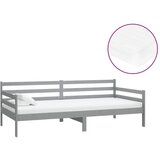 vidaXL Dnevna postelja z vzmetnico 90x200 cm siva trdna borovina, (20643631) Cene