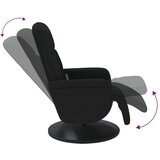  Masažni naslonjač s osloncem za noge crni baršunasti | shoptok.hr