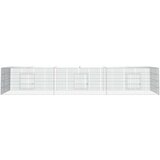 vidaXL Kavez za zečeve s 3 panela 325x109x54 cm od pocinčanog željeza | shoptok.hr