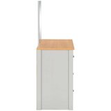 vidaXL Toaletni stolić s ogledalom i stolcem sivi 104 x 45 x 131 cm | shoptok.hr