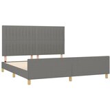  Okvir za krevet bez madraca tamnosivi 160x200 cm od tkanine | shoptok.hr