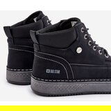 Big Star Lace-up men's ankle boots Big Star Hi-Poly System black | shoptok.hr
