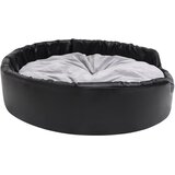  Krevet za pse crno-sivi 99 x 89 x 21 cm od pliša i umjetne kože | shoptok.hr