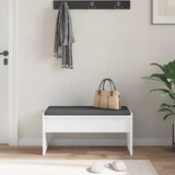  Klupa za hodnik s jastukom Bijelo 80 x 38 x 46 cm | shoptok.hr