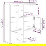 vidaXL Knjižna omara siva sonoma 60x24x76,5 cm inženirski les | Shoptok.si