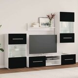 vidaXL Petodijelni Set TV Komoda sa LED Rasvjetom Crni | shoptok.hr