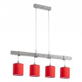 Brilagi LED luster na sajli NUBILA 4xE27/60W/230V siva/crvena | Eponuda.com
