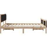  Okvir kreveta Smeđa i crna 150 x 200 cm Masivna borovina | shoptok.hr