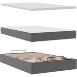  Otomanski okvir kreveta s madraca sivi 120x190cm umjetne kože | shoptok.hr
