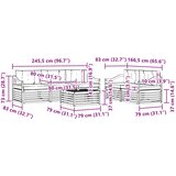  Set vanjskih sofa 6 kom. Prirodna i antracit | shoptok.hr