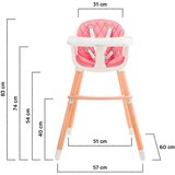 Kinderkraft stolica za hranjenje pink (KKKSIENPNK0000) | ePonuda.com