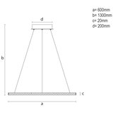  LED prigušiva luster na sajli LED/90W/230V 3000-6500K prečnik 60 cm + daljinski upravljač | Eponuda.com