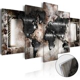  Slika na akrilnom staklu - Graphite Map 200x100 | shoptok.hr