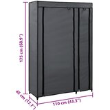  Sklopivi ormar sivi 110 x 45 x 175 cm od tkanine | Eponuda.com