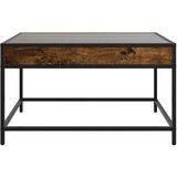 vidaXL Klubska mizica z neskončnimi LED dimljen hrast 70x50x41 cm | Shoptok.si